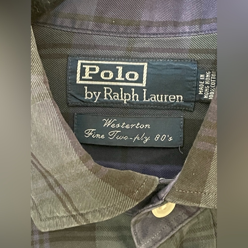 Polo Ralph Lauren Plaid Button Down Size Medium Vintage - Picture 7 of 11